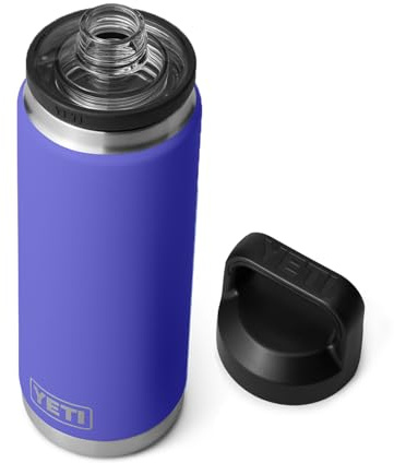 YETI Rambler 26 oz Bottle, Leakproof, Vacuum Insulated, Stainless Steel with Chug Cap, Ultramarine Violet