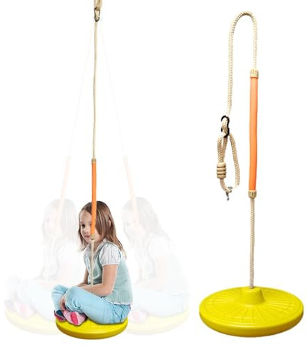 Générique Swings Outdoor for Kids - Saucer Swing Accessories, Small Playground Swing Set, Flying in the Yard, Birthday Gift for Boys, Girls, Outdoor Toys