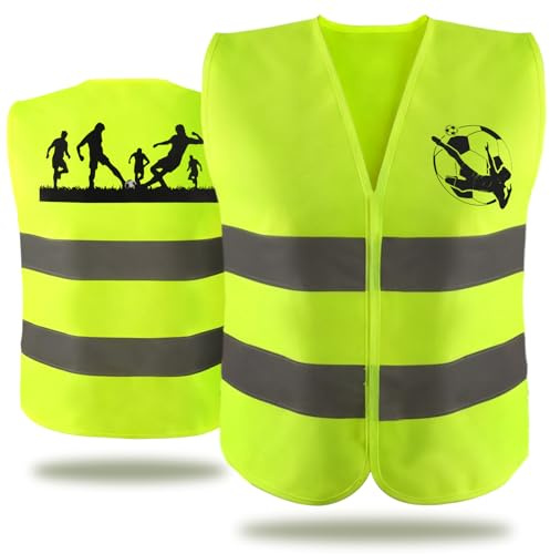 Zidoley 2 Giubbotti di Sicurezza per Bambini (6-12 Anni), Gilet di Sicurezza per Una Migliore visibilità di Giorno e Notte, Gilet di Sicurezza Riflettente a 360° per Lo Sport
