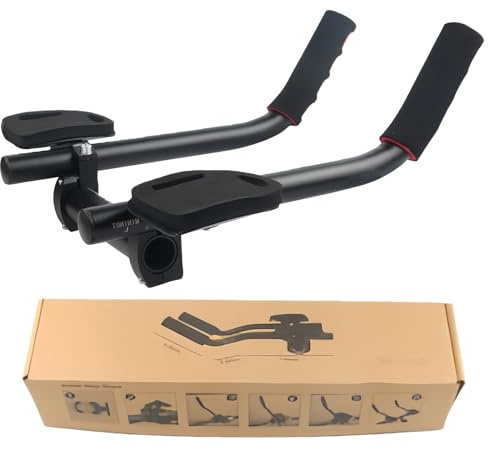WIYETY Manubrio Per Bicicletta In Alluminio Con Supporto Per Braccio, Aerodinamico Antiscivolo, Supporto TT Per Triathlon, Regolabile Per Bici Da Strada E Mountain Bike