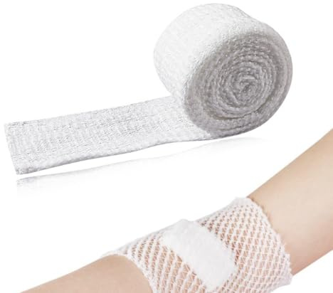 MIRKUZI Cinta y tape 1 vendaje de malla elástica, vendaje tubular, vendaje de gasa hidrófila (3,8 cm x 2 m), vendaje elástico