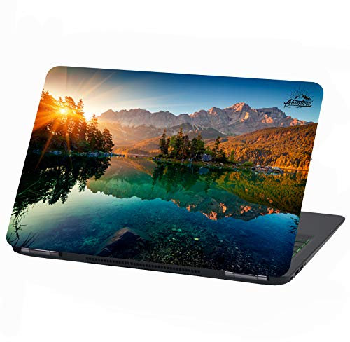 Laptop Folie Cover Adventure Klebefolie Notebook Aufkleber Schutzhülle selbstklebend Vinyl Skin Sticker (15 Zoll, LP29 Zugspitze)