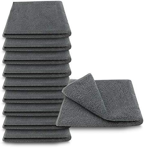ARLI 10x Handtuch 50 x 90 cm anthrazit 10er Set Pack Gästetücher Handtuch 100% Baumwolle 10 Handtücher hochwertige Frottier Frottee klassisch Design Handtuchaufhänger Aufhänger grau