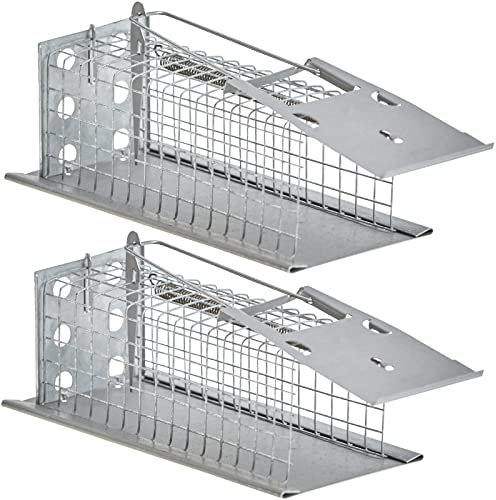 ARTECSIS 2 trappole per topi vivi, 15 x 7 x 9 cm, in acciaio zincato/interno esterno