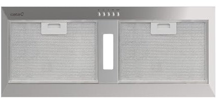 CATA Cappa aspirante GCB 73 X con 3 Livelli di Rimozione Pannello di Controllo Meccanico Livello Sonoro 60 db 1 Motore Illuminazione a LED Capacità di Estrazione Massima 372 m3/h Larghezza 73 cm