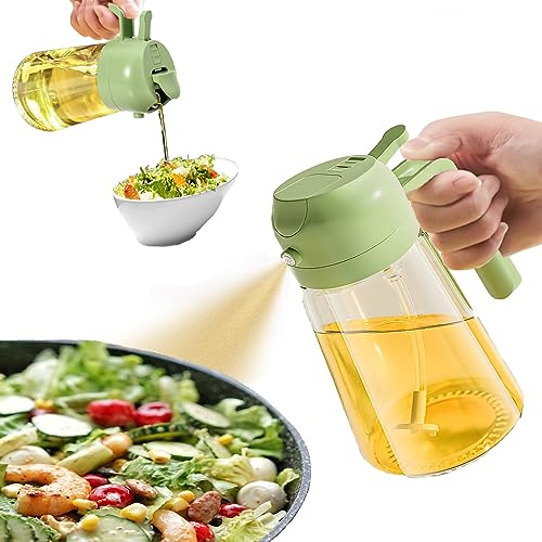 NIKKIER Oljespruta för matlagning, 470 ml olivolja Spritzer, oljespruta för luftfritös, sallad, grillning, rostning
