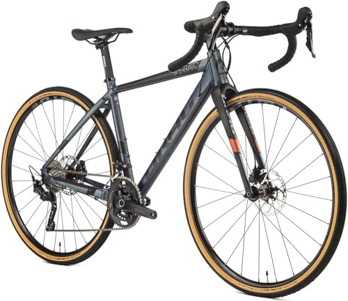 Airtracks Herren Gravel Bike 28 Zoll Gravel Fahrrad Sterrato 7.0 Shimano 2 x 10 Gang GRX-400 - UD Carbon Gabel - Rahmenhöhen 52cm und 55cm - (49cm (Körpergröße 152-165cm))