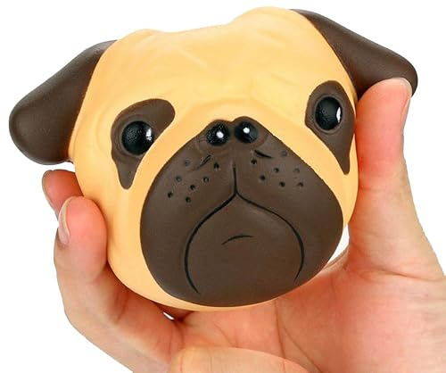Gifton - Stress Ball Pug Dog - Stress Relief Ball Physiotherapy - Gift for Adult Men Women - Birthday Present for Him Her