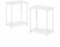 Furinno Simplistic Industrieller Beistelltisch mit Metallrahmen, 2er-Pack, Weiß/Weiß