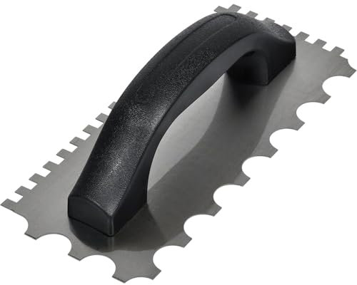 AMK® Vitrex Wall And Floor Notched Trowel With 3 Size Notches Round and Square Stainless Steel Blade For Applying Tile Adhesive