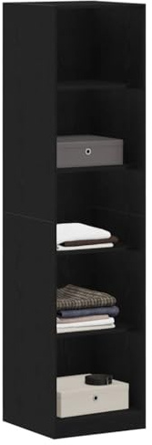 vidaXL Armario Roble Negro 50 x 50 x 200 cm Madera de ingeniería, Armario Moderno Minimalista, solución compacta de Almacenamiento, Organizador de Ropa Funcional