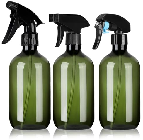 Yicenmy Pack 3 Pulverizador 500 ml, Bote Spray Pulverizador con Cabezal Pulverizadores Ajustable, Spray Bottle para Flores Plantas Limpieza Del Cabello Cuidado Del Coche