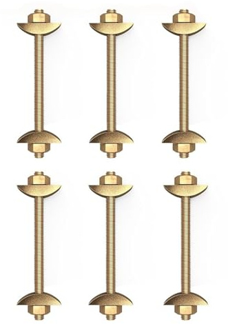 Set di 6 connettori multiuso M8 x 100 mm per controsoffitti, bulloni in ottone robusto, set di fissaggio per mobili, con chiavi a dado, connettori per giunti mobili