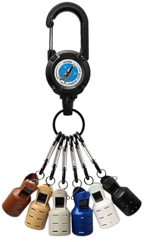 Lot de 6 outils de pêche portables pour leurres de calamar | Étui de protection pour hameçons de crevettes | Pour hommes débutants, bateaux, kayaks, lacs, rivières, eau salée et eau douce
