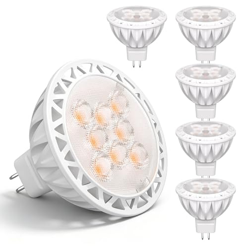 GOHDLAMP GU5.3 LED Warmweiß Dimmbar MR16 Spot Light Glühbirnen 2700K 610Lm 5W 12V Leuchtmittel 6 Stück, LED Lampe, für Einbau- & Track Lighting