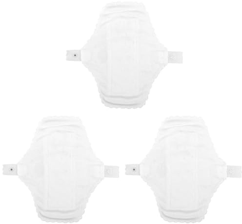 LABRIMP 3 Toallas Sanitarias Reutilizables Fuerte Absorción para Mujer de Algodón y Botón Oculto, Lavables y Cómodas, Paquete de 3 Unidades de 18 Cm