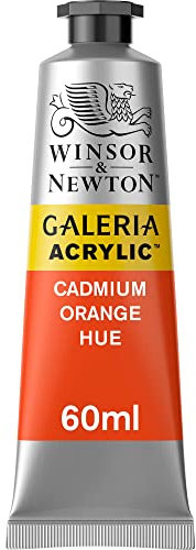 Winsor & Newton 2120090 Galeria Acrylfarbe, hohe Pigmentierung, lichtecht, buttrige Konsistenz, 60 ml Tube - Kadmiumorange