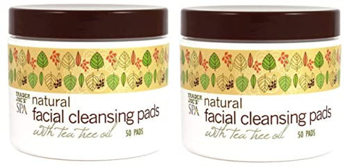 2 Pack Trader Joe's Spa Natural Facial Cleansing Pads with Tea Tree Oil by Trader Joe's