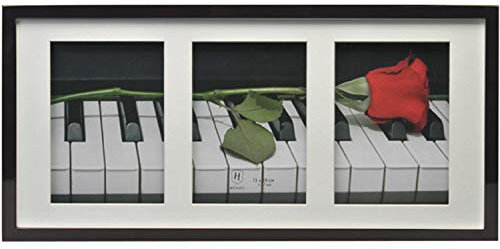 Henzo Piano 3x13x18 schwrz Bilderrahmen, Holz, Schwarz, Rahmenformat 26x53 cm