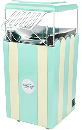Brentwood PC-488BL Classic Striped 8-Cup Hot Air Popcorn Maker, Blue