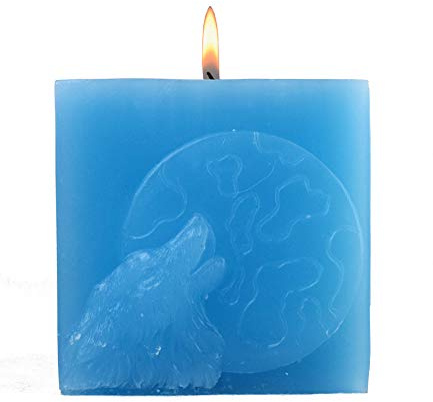 ROOGU La Noche del Lobo * Vela Aromática Cubo Brisa de la Costa Azul Claro Luna