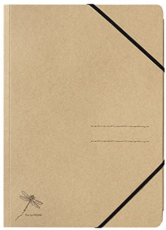 Pagna Gummizugmappe A4 Pur 3 Einschlagklappen natur 40067-11