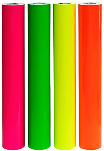 Finest Folia Neon Plotterfolie 6510 Fluorescent Selbstklebend Fluoreszierend Klebefolie (Neon Grün 69, 300 x 31 cm)
