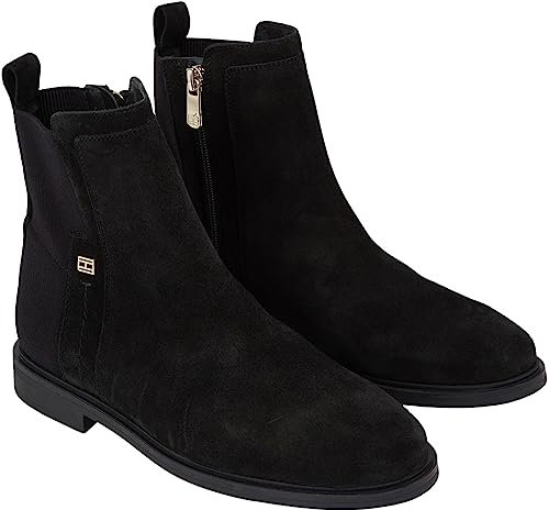 Tommy Hilfiger Damen Tommy Essentials Boot FW0FW07474 Niedrige Stiefel, Schwarz (Black), 36 EU