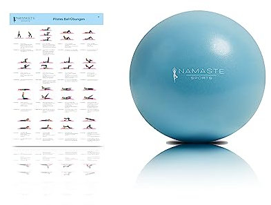 NAMASTE Sports® - Pilatesball 25cm - Gymnastikball klein, Gummiball Yogaball zum Aufblasen, Physioball, Pilates Zubehör, Pezziball klein