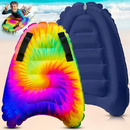 JAMBO Bodyboard Gonflable pour Enfants et Adultes, Planche de Surf de Plage avec Poignées, Planche de Natation Portable, Aide à la Natation pour Piscine, Natation, Été et Sports Nautiques.