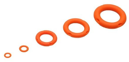 KUENCE Aro Salvavidas en Miniatura Marino 1/20 1/25 1/32 1/75 1/100, Anillo de Vida de Silicona, Herramienta Salvavidas Naranja for Piezas de Modelo de Barco de simulación RC (Color : 2pcs 37.5x6mm)