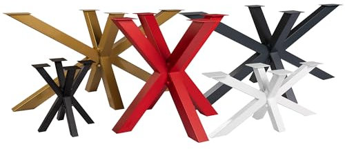 Strong&Style Tischgestell Spider Tischkufen Tischbeine Kreuzgestell 1 Stück Metall Pulverbeschichtet Esstisch Schreibtisch Innen Außen Höhe 72 cm Länge 85 cm Breite 80 cm Profil 80 x 80 mm Anthrazit