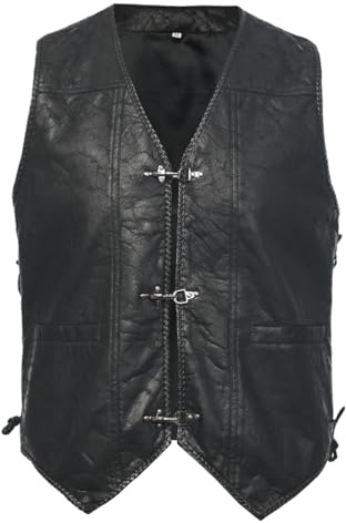COSDREAMER Chaleco de pirata renacentista para hombre, estilo medieval, vintage, disfraz de Halloween