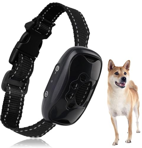 Anti Bark Collars for Dogs, Smart Dog Barking Collar, Dog Bark Collar with 7 Adjustable Sensitivity Levels, Bark Collar Humane Vibration Beep, Anti bark Collars for Small Medium Large Dogs (Black)