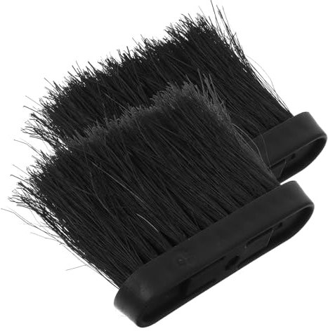 PERSELOSO 2pcs Fireplace Brush Head Replacement Brush for Cleaning Fireplaces and Mantels Easy to Use Wood Burner Accessory