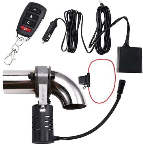 Wzxksoac Kit di Ritaglio Marmitta Valvola di Scarico Set Valvola Tubo di Scarico Elettrico Valvola di Controllo Remoto Wireless 51mm