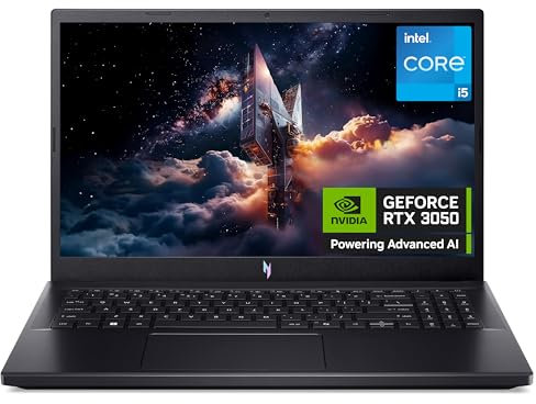acer Nitro V15 ANV15-52 Gaming Laptop - Intel Core i5-13420H, 16GB, 512GB SSD, NVIDIA GeForce RTX 3050, 15.6 Full HD 165Hz, Windows 11, Black