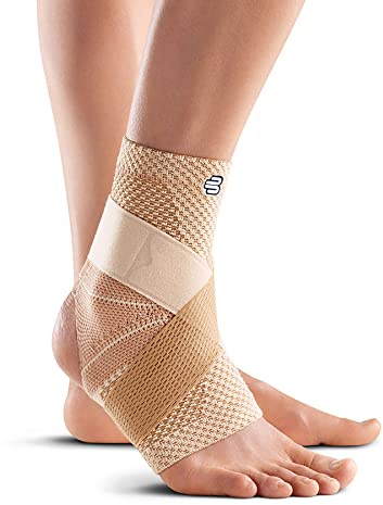 Bauerfeind - MalleoTrain S offene Ferse - Knöchelbandage - Fersenausschnitt für maximale Knöchelstabilität - rechter Fuß - Größe 5 - Color Nature