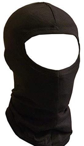 Jasmine Silk Sturmmaske aus purer Seide, Thermomaske für den Ski-, Motorrad- oder Fahrradhelm, schwarz