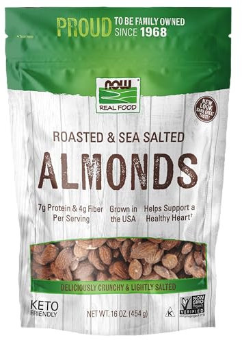 Now Foods Roasted Almonds with Sea Salt 1lb