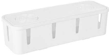 D.RECT Kabelbox Kabelmanagement-Box zum Kabel Aufbewahrungsbox für Kabelführungs ästhetisch weiß