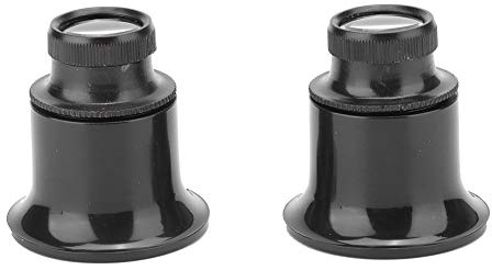 20X Lupa Reparación Reloje Profesionale, Lupas Relojero Joyero Gafa Contacto Parareparacion Cristal Aumento Portátil Monocular Lente Vidrio Diamante Aleación Herramienta Portatil Sello Gema Moneda