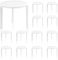 Roosea 50 Stück Pizza Unterstützung Pizza Box Pizza Saver Stand Pizza Stativ Stack Pizzatisch Box Ständer Pizza Ständer Halter Kunststoff Pizzastapler für Zuhause Restaurant Catering Boxen