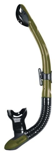 Mares Ergo Dry Trockenschnorchel Schnorchel mit Ventil (Black-Olive)
