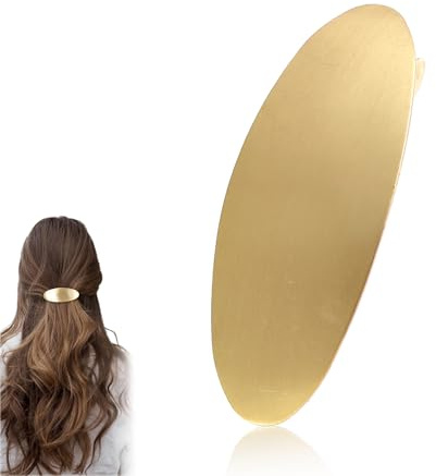 LunarCharm Ovale Haarspange Vintage Metall Große Haarklammer Gold Französische Hochzeit Abschlussball Formale Haaraccessoires für Frauen Mädchen Lang Dickes Haar