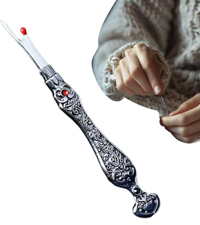 Separatore per cuciture in stile vintage, con incisioni, separatore per cuciture ergonomiche e ricami, separatore di cuciture vintage per tessuti, carta e filo