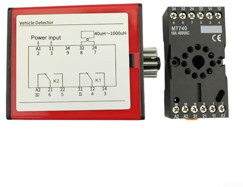 Détecteur de boucle de véhicule, détecteur de boucle de portail de véhicule à canal unique, avec présence permanente et options de filtrage, pour une détection fiable du stationnement (110 V)