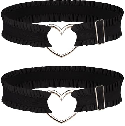 black garters for thigh，2pcs heart lace thigh garter，adjustable heart lace thigh garte，wedding garter for bride