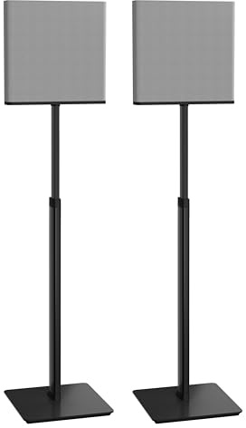 SANUS Height-Adjustable Speaker Stands Compatible with BRAVIA Theater Quad Speakers - 17 inch Height Adjustment - Easy Install with Install Hardware (Pair/Black)