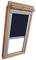 Hochwertiges Verdunkelungsrollo Rollo mit Seitenschienen für Velux DKL/DKU-EP GGU,GPU,GHU,GTU UK08 dunkelblau // Verdunkelungsrollo/Verdunkelungs-Rollo/Fensterrollo